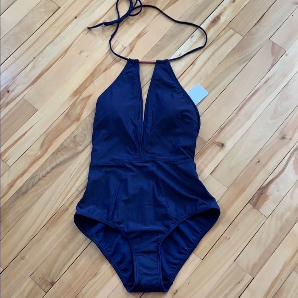 Ted Baker London navy halter swimsuit NWT, size 6